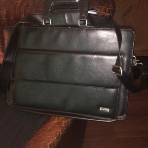 Bugatti Leather Expandable Briefcase